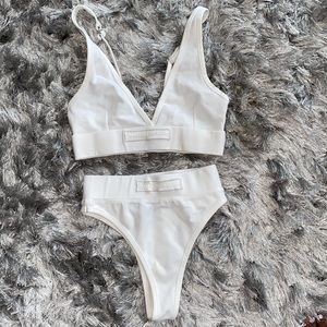 WHITE TWO PIECE TOP/BOTTOM